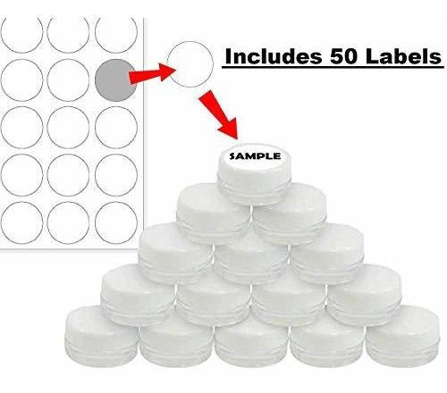 Houseables Cosmetic Containers 3g/3ml, Diameter 15.7x30.1mm, Pack of 50 5