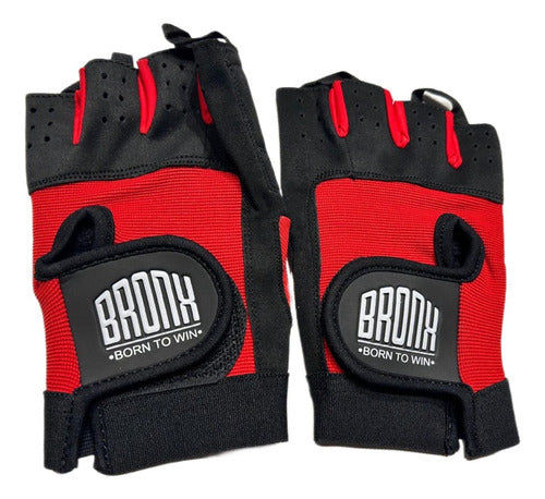 Bronk Fitness Gloves Bronx Born To Wine Black Red Size XL 0