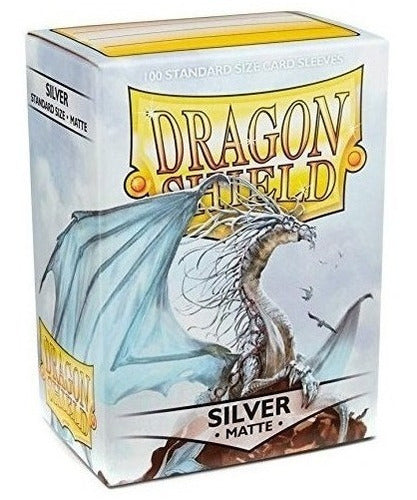 Dragon Shield Matte Silver 100 Mangas Protectoras De Cubiert 0