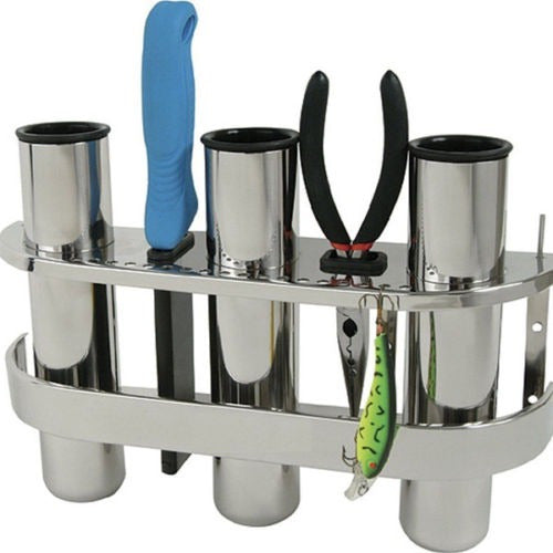 Caiypshop 3 Tubo De Acero Inoxidable Pesca Outrigger Soporte Frente Ba 0