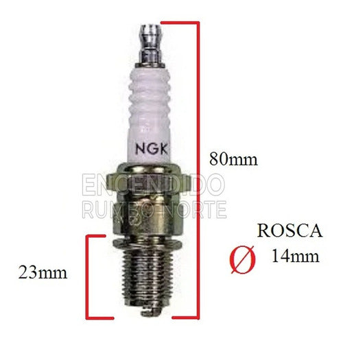 Juego 4 Bujias Rosca Laga 4 Elctrodos Fiat Renault Ford Chev 3