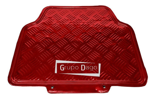 Grupo Dago Sports Aluminum Pedal Set + Tuning Floor Mats + Leather Steering Wheel Cover + Seat Belt Cover Set 2