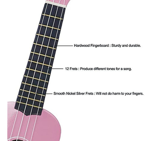 IMPORTALOYA Soprano Ukulele Strong Wind for Beginners 2