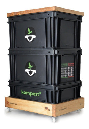 Kompost® Urban Wooden Balcony Home Compost 40L B+T F 0