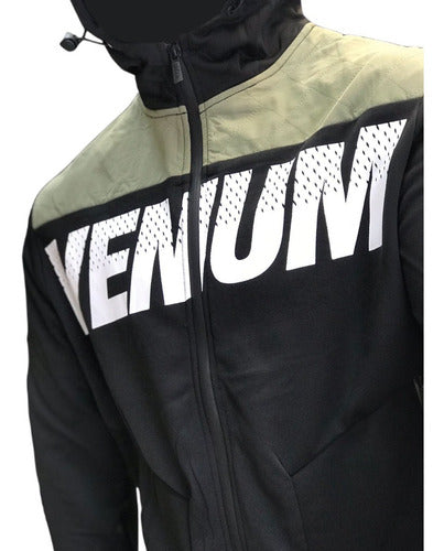 Sporty Hooded Jacket Venum Forest MMA - Running - 1