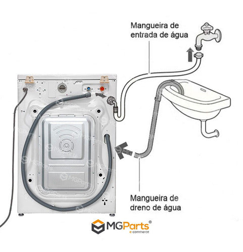 Mangueira De Saída Agua Drenagem Lava E Seca Panasonic 2 Mts 4