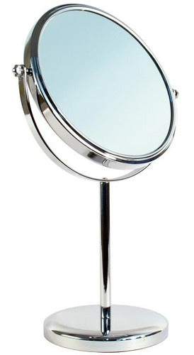 Jessamy Metallic Makeup Mirror with Stand X3 20cm Diam E1400 0