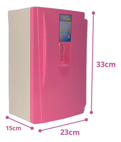 Mini Geladeira Infantil Cozinha Criança Grande Menina Rosa 3