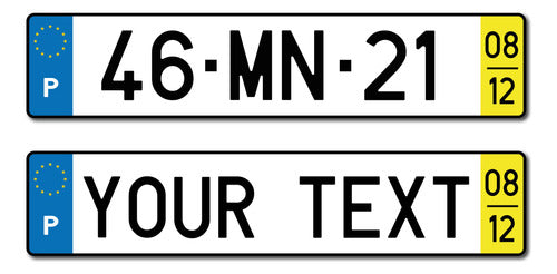 European Decorative License Plate - Portuguese Style 0