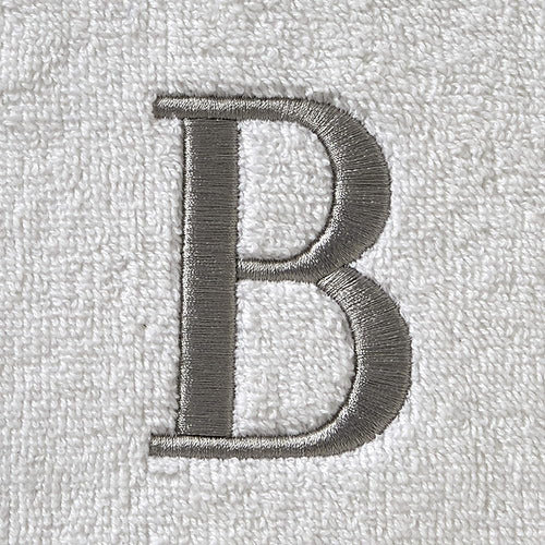 SKL Home Casual Monogram Hand Towel Set, B, 16x26, White 2 C 1