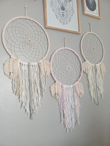 Dreamcatcher With Feather Lined Spider Web Weaving 4