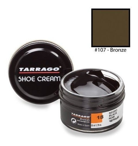 Tarrago Shoe Cream Jar 50ml Metallic Bronze #107 1