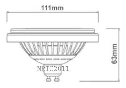 Candil Lampara Foco Led Ar111 15w 220v Gu10 1