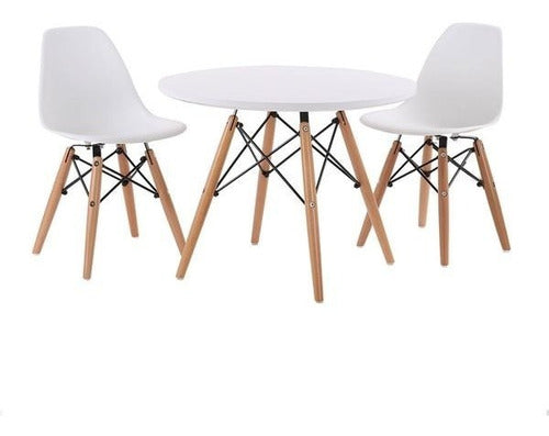 Alto Impacto Eames Kids Table Combo + 2 Children Chairs 1