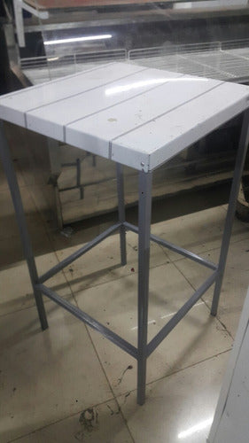 Cea Equipamientos Stainless Steel Table with Tubular Base 50 X 50 X 90 Cm 0