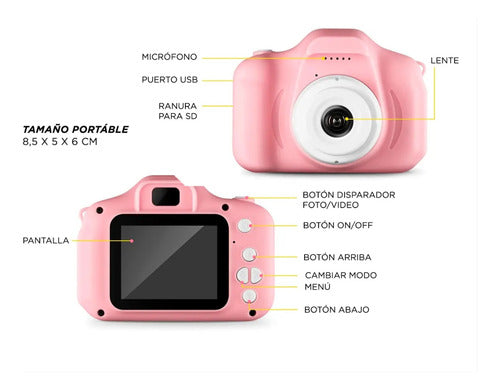 Mini Digital Rechargeable Kids Camera with Video Recording and Games 22