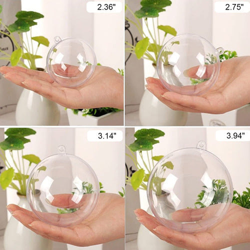 Zuokemy 20 Decorative Fillable Clear Plastic Balls 60mm 3