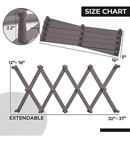 Colgador De Pared Stylo Acordeón En Forma De X 37x16 Pulgada 1