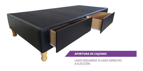 Tu Mejor Somier Base Sommier Box Somier Cama 1 Plaza 2 Cajones Entrega S/c* 1