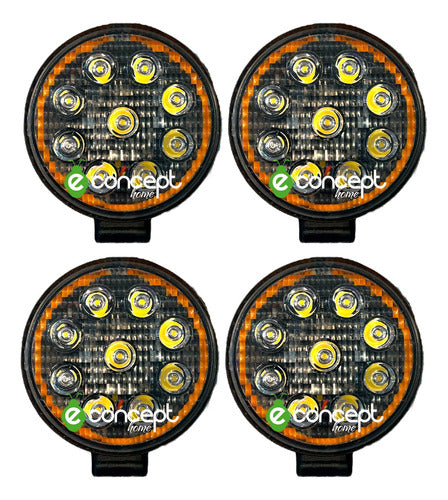 E-Concept Reflector Led 27W Round With Amber Angel Eye - Pack of 2 0