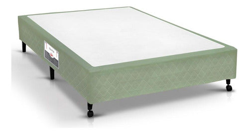 Cama Box Base Viúva Poli Tecido Green (128x188x23) - Castor 0