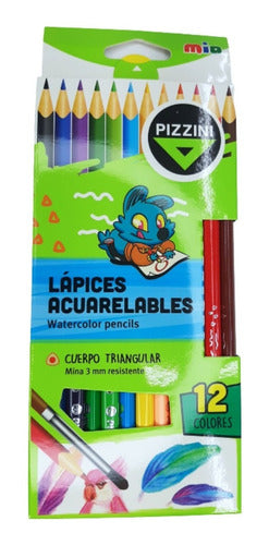 Pizzini Lapices De Colores Acuarelables X 12 0