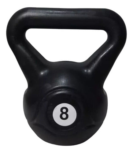 Fit 8kg Kettlebell Fitness Gym for Training PVC 0