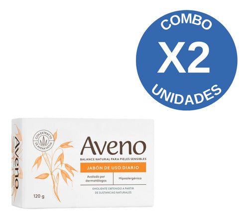 Combo X2 Aveno Jabon Piel Sensible 120gr 1