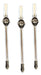 Nickel-Plated Bronze Straw with Pendant and Spring - Pack of 12 2