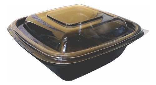 CICCARIELLO Square Tray Suitable for Microwave with Lid - 100 Units 0