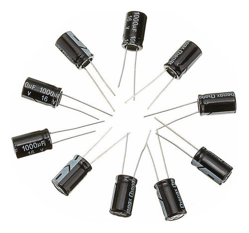 Capacitor Electrolítico 1000uf 16v 10x17mm Pack X10 Unidades 2