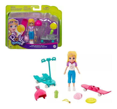 Polly Pocket Rides Her Skateboard - Original Mattel 0