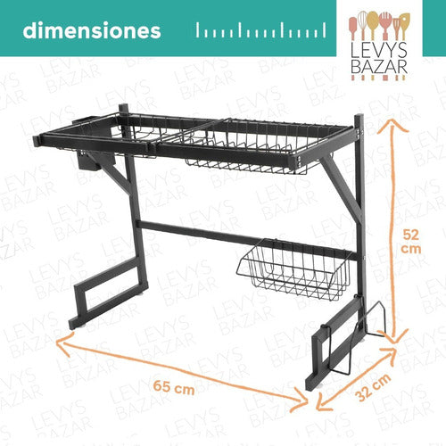 Levys Bazar Dish Drying Rack Organizer for Kitchen Sink 1