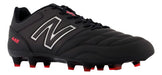 New Balance Men's FG 442 V2 Soccer Cleats - Black Silver CLI 2