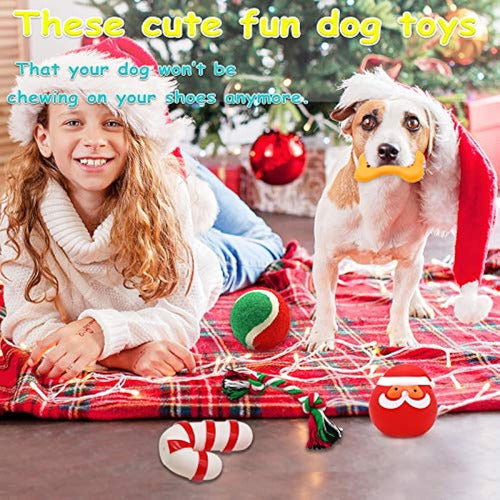 Petuol Christmas Dog Toys, 5pcs Set of Christmas Toys 2