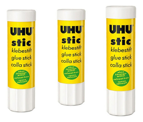 UHU Stic 8.2 Glue Stick Pack of 3 Units 0