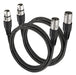 Cable Xlr De 25 Pies/2 Unidades, 3 Pines, Trenzado Xlr Macho 0