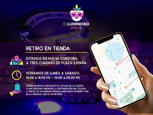 EL LUMINOSO Promo Cotillon 5 Tirador Fluo! Increible Precio! 5