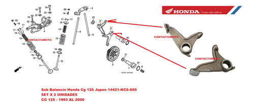 Balancin Inferior Original Honda Cg 125 93-00 Set X2 Unidade 1