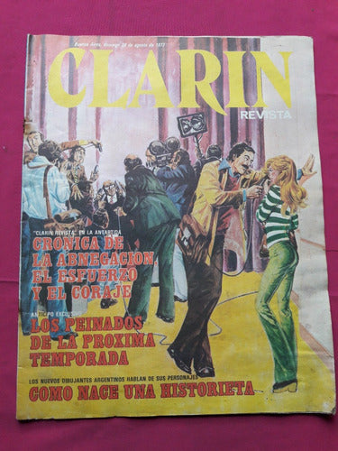 Revista Clarin 28 Agosto 1977 Informe Antartida - Historieta 0