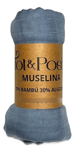 Tot and Posh Manta De Muselina Para Bebé - 70% Bambú Y 30% Algodón, Suave 4