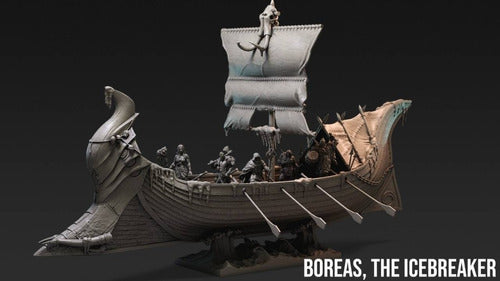 Horse3D Drakkar Vikingo, Barco Vikingo Escala 1/72, Color Blanco 1