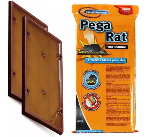 2 Large Adhesive Rat Traps PegarRat Mouse Full Pack 0