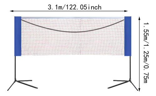 Conjunto De Rede De Badminton Rede De Pickleball De 3,1 M 1
