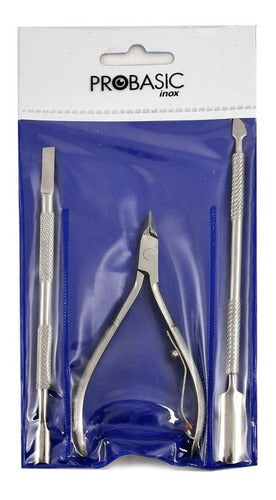 ProBasic Cuticle Nipper + X2 Pushers + Cuticle Oil and Remover 1