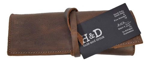 Hide & Drink, Rollable Pen & Pencil Case, Leather 6