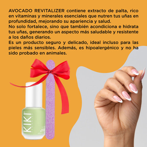 Kiki Idraet Avocado Revitalizer Nail Strengthener with File Gel 3