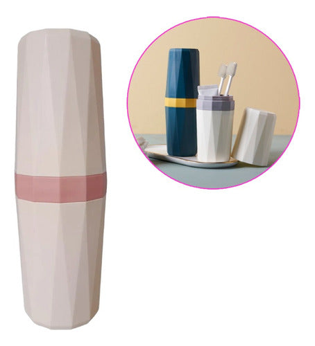 OMS Travel Toothbrush and Toothpaste Case with Cup 0