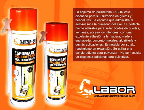 Labor Expandable Polyurethane Foam 750ml 1