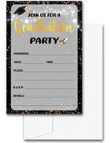 Gihyan Graduation Party Invitations with Envelopes - Announcement Cards 0